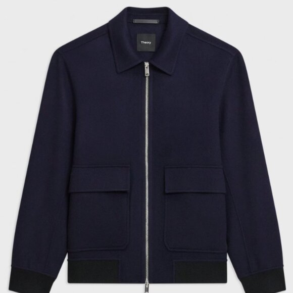 Theory - Sean Jacket in Double-Face Wool-Cashmere - Medium - Navy Blue - Picture 9 of 9
